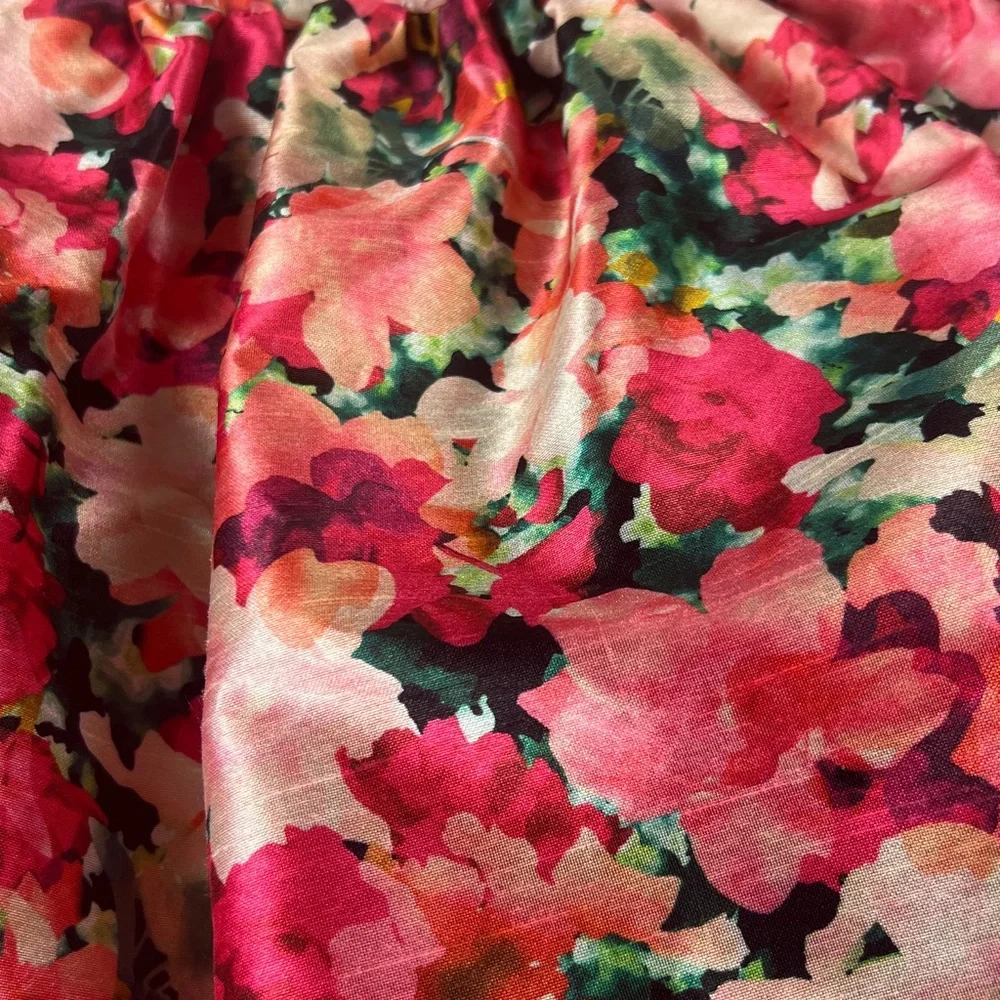 Pastourelle by Pippa & Julie Satin Floral Full Skirt‎ Dress sz 2T EUC